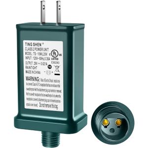 29V LED Power Supply, Christmas Tree Plug Adapter, IP44 Waterproof Class 2 Power Supply for Christmas String Light Inflatable Decorations (TS-18W29V)