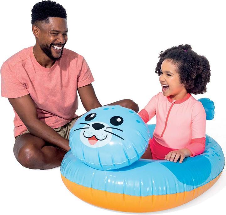 Intex Blue Inflatable Racing Car For Kids Ride-on Pool Cruiser Beach Float Toy