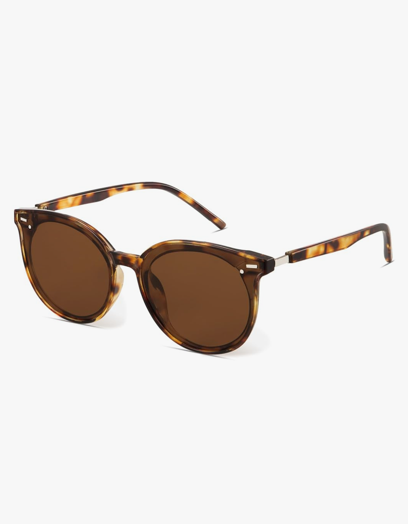 Livho Polarized Sunglasses, Retro & Oversized Shades for Women with Round Lenses