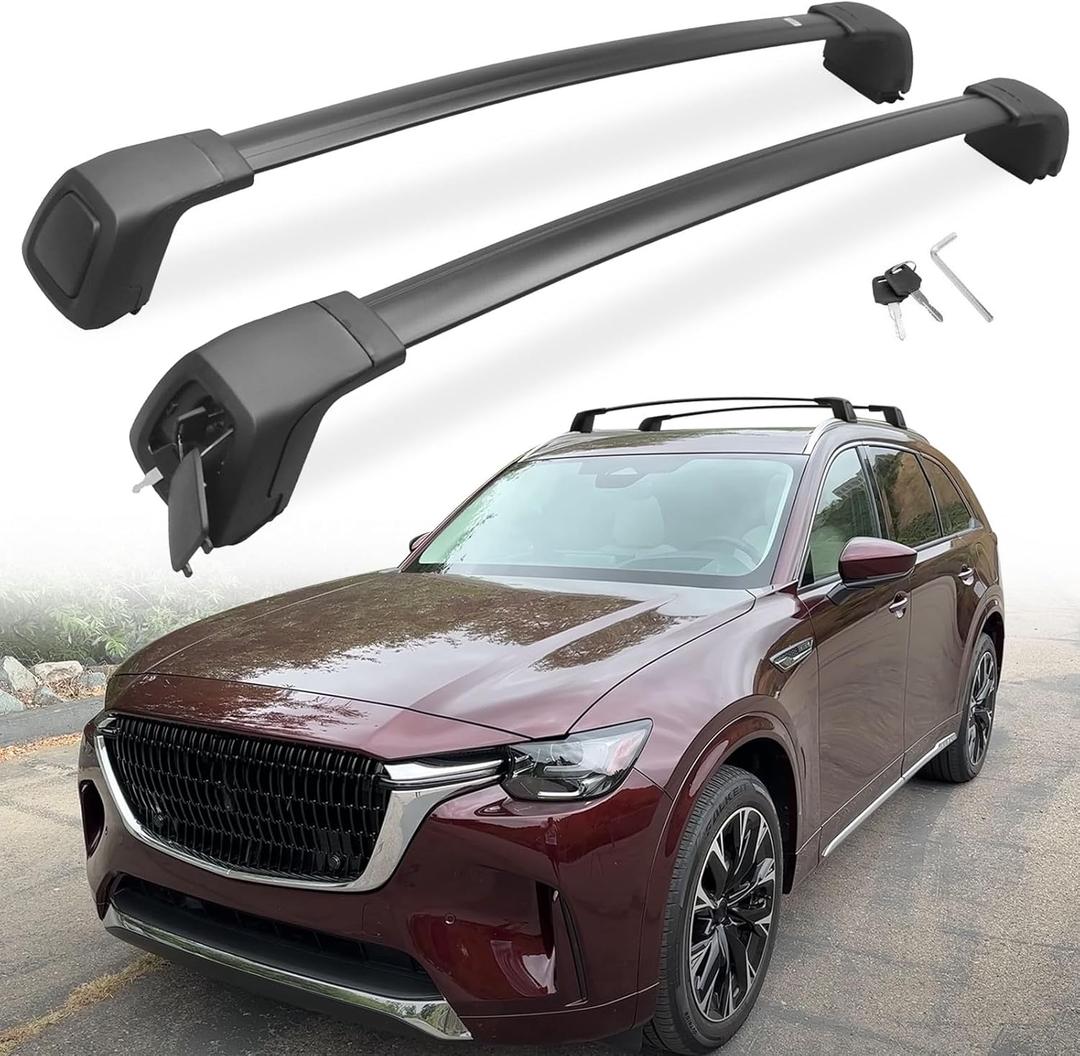 Lockable Roof Rack Cross Bars Fit for Mazda CX90 CX-90 PHEV 2024 2025 Anti Theft Heavy Duty Cargo Carrier Crossbars Accessories