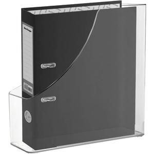 Vertical File Holder Clear PET Desk Organizer and Storage Bins Holding for Magazines Binders Notebooks Envelopes File Organizer for Desk Multi-purpose Plastic Document Organizer Work Desktops