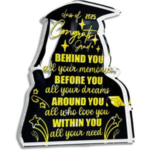 Graduation Gift For Her - 5X5 Inch Grad Girl Acrylic Sign Graduation Class of 2026 Decorations - Inspirational Graduate Gift For Graduate Women Her - C02