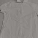 Button Down Shirts for Women Puff Short Sleeve Button Up Dress Shirts Collared Fitted Blouse Work Business Top (Small)