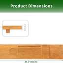 VaeFae Teak Bathtub Tray Table, Wooden Bath Board for Tub with Wine and iPad Holder