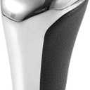 X AUTOHAUX 5 Speed Manual Gear Stick Shift Knob Transmission for BMW X1 E84 for BMW X3 E83 ABS Faux Leather Black Silver Tone