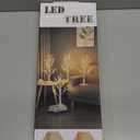 144 LED Artificial Lamp with Timer, DIY Birch Tree with Lights, USB/Battery Powered, Fairy Light Spirit Tree for Table Home Wedding Bedroom Christmas (Warm White) (2ft)