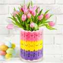 54pcs Easter Bunny Sponge Vase Filler, 3 Colors Easter Decorations for Home, Spring Decor Foam Bunnies for DIY Craft, Table Decor Centerpiece, Party Supplies, Indoor Table Decorations