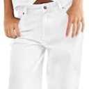 Fisoew Women's Two Piece Denim Set Button Down Backless Tank Top and Wide Leg Jeans 2 Piece Outfit Suits M