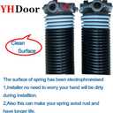 Pair of 2" Garage Door Torsion Springs with Non-Slip Winding Bars, Quality Precision Electrophoresis Black Coated, Minium Life 18,000 Cycles (.218 x 2 x 23)