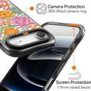 for iPhone Air Case Cute - Military-Grade 20 ft Drop Protection Shockproof Phone Case - Funny Passion Flower Design for iPhone 17 Air (6.5") Black