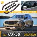 Fits 2023-2024 Mazda CX-50 In-Channel Window Vent Visors Sun Guard Bug Deflector