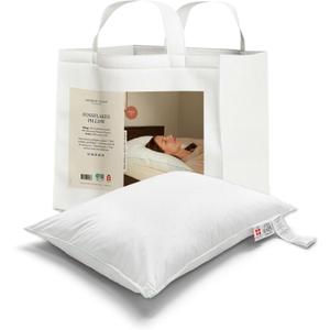FOSSFLAKES Nordic Sleep, Bed Pillow Hypoallergenic Supportive with Down Alternate, Breathable and Machine Washable, Ideal for Side Sleepers (White Medium Low, King (U.S. Standard))