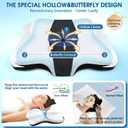 CHxxy Memory Foam Pillows, Cervical Pillow for Neck and Shoulder Pain Relief, Ergonomic Contour Bed Pillow, Soft for Side Sleep Stomach Sleeping and Back Sleeper-Queen Size&Black