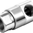 Hicarer 1/2 Inch NPT Heavy Duty Hose Reel Swivel 5000 Psi Heavy Duty Swivel Compatible with Home and Industrial Steel Hose Reel(3/4 Inch NPT)