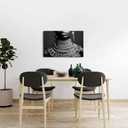 Framed Black Woman Wall Art African American feminist Canvas Wall Decor Fashion Charming Woman Pictures Prints Posters Black Paintings for Living Room Bedroom Home Decorations Ready To Hang (16x12 in) (16L" x 12W")