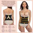 Waist Trainer for Women Corset Shapewear Tummy Control Body Shaper Hourglass Figure Postpartum Belly Band Wrap (Black, L)