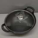 Cast Iron Wok with Handles, Suitable for Induction Electric Gas All Stoves (11 inch)