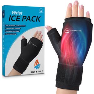 Wrist Ice Pack Wrap - Hot and Cold Gel Thumb & Hand Ice Pack Glove for Arthritis Relief | Microwavable & Freezer Safe, Dual Therapy for Carpal Tunnel, Tendonitis, Swelling, Targeted Relief for Hand