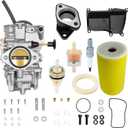 YFM350 Carb Fits 1987-1990 & 1992-1995 Moto-4 350 YFM350 | 1987-2004 Warrior 350 YFM350 | 1987-1998 Big Bear 350 YFM350 | 1996-1998 Kodiak 400 YFM400 Atv Carb with Fuel Petcock Valve Switch Kit