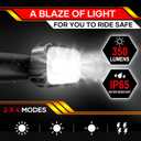 Bike Lights Front and Rear, Bright Rechargeable Bicycle Light 8+12 Modes, Bike Headlight Taillight Set for Night Riding Safety, IPx6 Waterproof Cycling Light with Long Battery Life, 3 Set