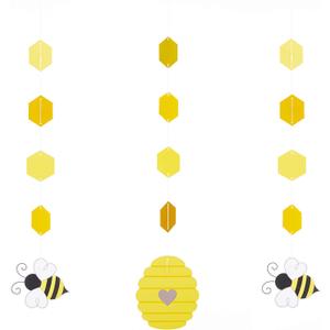 2 x Creative Converting 340103 Bumblebee Baby Hanging Decorations, 32", Multi-color