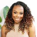 Fulcrum Goddess Box Braids Crochet Hair 10 Inch, 9 Packs Boho Box Braid Crochet Hair for Women, Pre-looped Bohemian 3X Crochet Braids Synthetic Braiding Hair with Curly Ends (10Inch, 1B/30/27#)