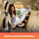 EcoNour Baby Car Seat Sun Shade Cover | Infant Carseat Heat Protector Keeps Toddler Seat at a Cool Temperature | Reflective car seat Sunshade Blocks Out Heat | Baby Travel Accessories, Silver