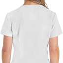 Dickies Women's Scrub Top V-Neck Top with 2 Pockets, Moisture Wicking and 360° Stretch Fabric - DK615 (White, XL)