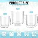 meekoo 9 Pcs Flower Acrylic Vase Cylinders Round Decorative 6 x 6 in, 5 x 5 in, 4 x 4 in Vase Break Resistant Acrylic Flower Cylinder for Centerpiece Home Wedding Decor(Classic)