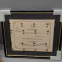 15x18 Diploma Frame for 11x14 Certificate/Document/Picture with Black and Gold Mat, Solid Wood Degree Frame, UV Protection Acrylic Wall Display