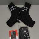 ZELUS Weighted Vest, 12lb Weight Vest with Reflective Stripe for Workout, Strength Training, Running, Fitness, Muscle Building, Weight Loss, Weightlifting (Black)