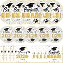 Litmitfu 150 Pcs Graduation Plates and Napkins 2026 - White Gold Congrats Grad Class of 2026 Paper Dessert Dinner Plates Napkins Set for Graduation Party Decorations Supplies Table Decor, Serves 50