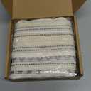 FUTEI Grey White Decorative Throw Pillow Covers 18x18 Inch Set of 2,Soft Cozy Chenille Jacquard Textured Cushion Case,Boho Home Decor for Couch Bed Living Room