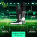 LUX Anti Slip Soccer Knee Socks,Non Slip Football/Basketball/Hockey Sports Grip Socks (Black)