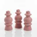 Holiday Home Easter 6in Ceramic Candle Holder pink 6.5 in, 3 pack