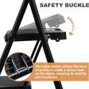 HBTower Step Ladder with Handrails, 3 Step Ladder with Attachable Tool Bag