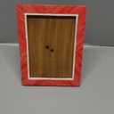 Handmade Picture Photo Frame Chevron Herringbone Art Inspired Vintage Table-Top/Wall Dcor Boho Christmas Frames (5x7 Inches, Red, White)