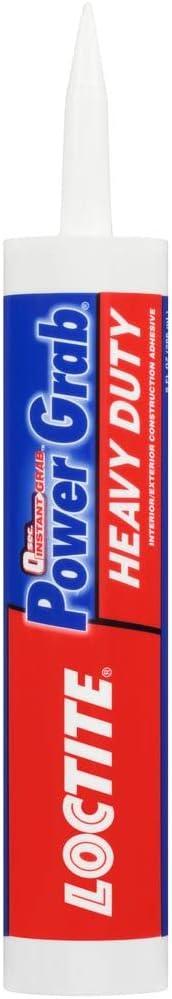 Loctite Power Grab Express Heavy Duty Construction Adhesive, Versatile Constuction Glue for Wood, Wall, Tile, Foam Board & More - 9 fl oz Cartridge, Pack of 1