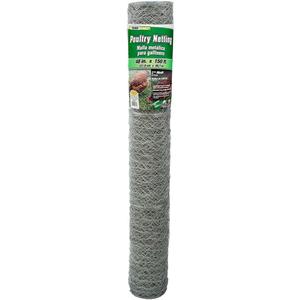 YARDGARD 2 Inch Poultry Netting, Chicken Wire Fence, 20 Gauge Galvanized Steel, Rabbit Fencing, Bird Enclosures, Garden Protection and Plant Support, 48 Inches x 150 Feet