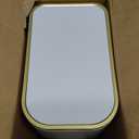 Cesun Small Bathroom Trash Can with Lid Soft Close, 5 Liter/1.3 Gallon Stainless Steel Garbage Can with Removable Inner Bucket, Step Pedal, Slim Waste Basket for Toilet, Office, Bedroom (White&Gold)