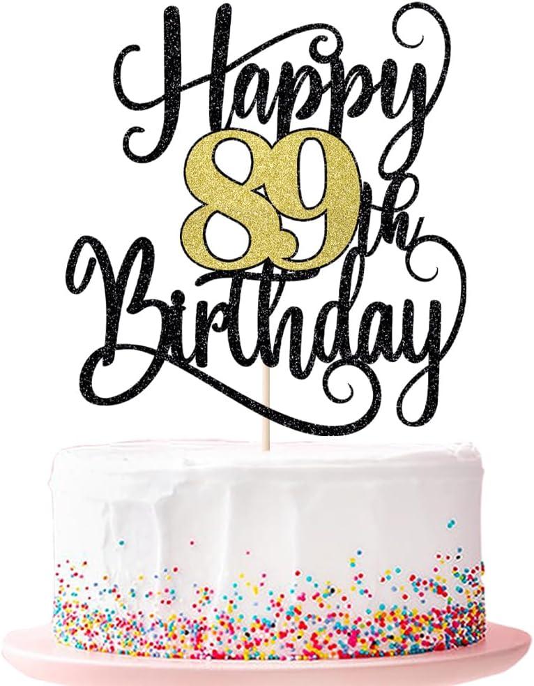 happy 89th birthday cake topper,89 birthday party cake decorations