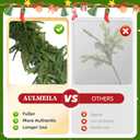 2 Pack 6FT Artificial Norfolk Pine Garland  Real Touch Winter Greenery Garland for Christmas Decorations, Indoor Outdoor Mantel Table Wall Fireplace Dcor, Flexible Holiday Faux Pine Vines