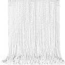 144PCS Bead Necklace, White Beaded Necklace Party Favors Bulk, 33" Mardi Gras Beads Necklaces Accessories, Festival Parade Throw Accessories for Baby Shower Wedding Birthday Celebrations Decorations