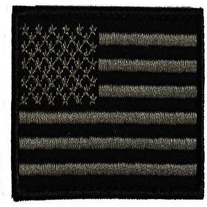 4 x SME Patch Us Flag Black, 3'' X 2''