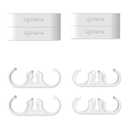 upHere CPU Liquid Coolers Tube Combs 8 Pieces Set =4 Pieces for Tube Diameter Up to 11 mm 0.43in/4 Pieces for Tube Diameter Up to 13 mm 0.51in White-CM408