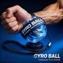 Gyro Power Wrist Trainer Ball - Strengthen Arms, Fingers, Wrist Muscles & Bones. Features Vibrant LED Lighting - Manual Spin for Fitness & Rehab!