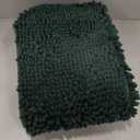 OLANLY Dog Door Mat for Muddy Paws 47x17, Absorbs Moisture and Dirt, Absorbent Non-Slip Washable Doormat, Quick Dry Chenille Mud Mat, Entry Indoor Entryway Carpet for Inside Floor, Blackish Green