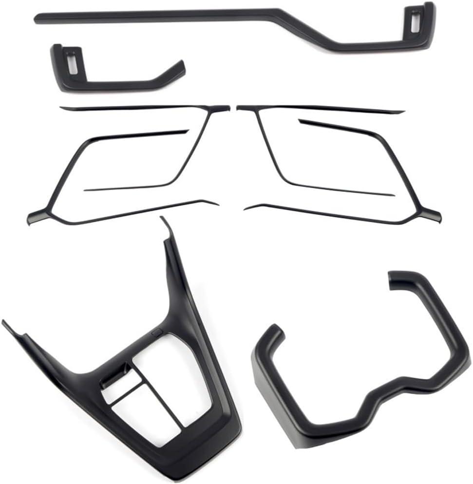 L2R for Toyota RAV4 2019-2024 Dashboard Console A/C Air Vent Outlet Gear Shift Panel Decorative Cover Full Kit ABS Matte Black Inteior Car Accessories 9pcs