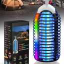 Bug Zapper Outdoor with Marquee Light, Cordless Mosquito Zapper, 4000mAh Rechargeable Electric Bug Zapper Indoor, Auto On/Off Waterproof Mosquito Trap Fly Zapper for Patio Backyard Kitchen Camping
