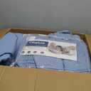 CozyLux King Size Comforter Set Dusty Blue - 7 Pieces Bed in a Bag King, Luxury Soft Bed Set for All Seasons, Bedding Set with Down Alternative Comforter, Sheets, Pillowcases & Shams, Grayish Blue